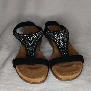 Black and Silver Women's Sandals